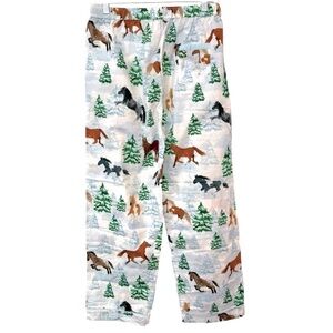 Sant and Abel x Skydog Wild 
& Free Mustang Pajama Bottoms Organic Western Horse